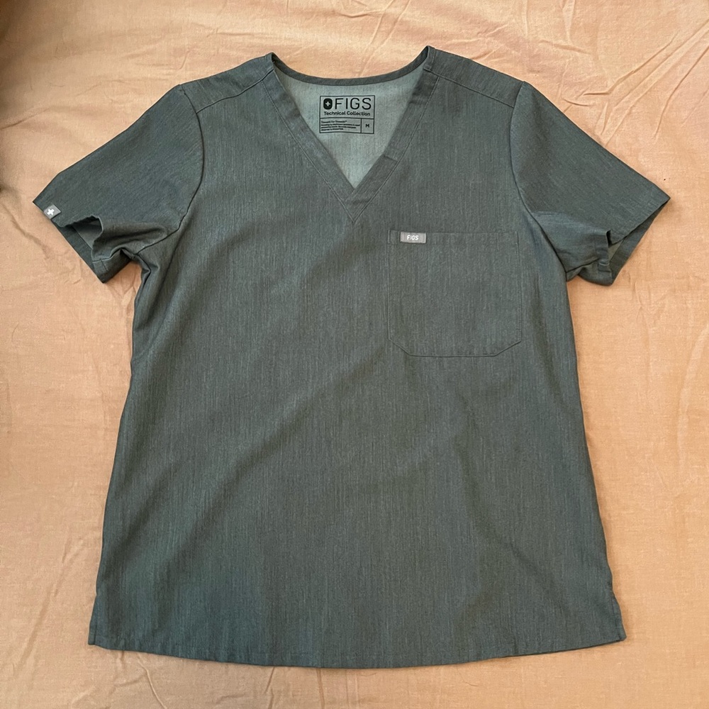 Figs Catarina Scrub Top Graphite